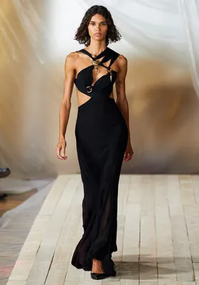 Платье Roberto Cavalli бирюзовое вязанное в пол — купить по цене 61200 руб.  в интернет-магазине Italia Trend с доставкой по России