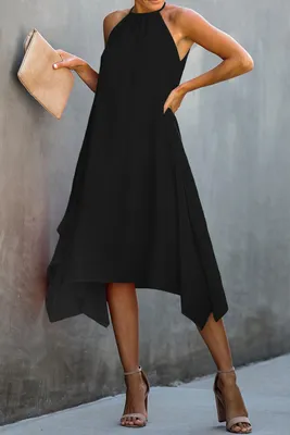 Праздничное расклешенное вечернее платье с американской проймой и  асимметричной юбкой арт.121628 - купить в Ростове-на-Дону