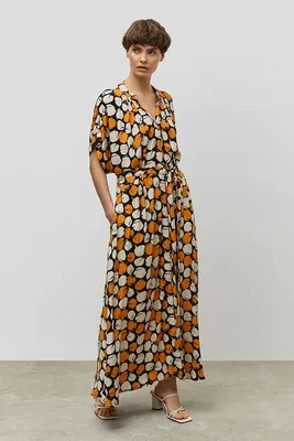 Платье с анималистическим принтом - артикул B451084, цвет BLACK PRINTED -  купить по цене 7999 руб. в интернет-магазине Baon