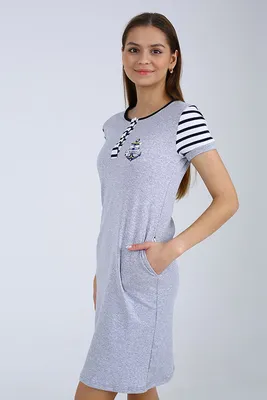 Уютное повседневное платье с карманами, антрацит - купить в Москве ◈ цена в  интернет-магазине «L'Marka»