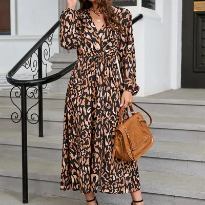 Платье мини с запахом и леопардовым принтом NА-КD-Разноцветный  Арт.CL000029092752 - цена 2390 руб., в наличии в интернет-магазине |  Clouty.ru