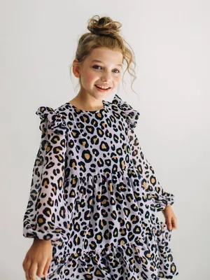 Короткое платье с леопардовым принтом ЕО-66275 цена-5956 р. в интернет  магазине beauti-full.ru