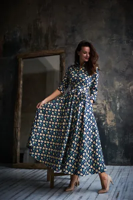 Платье льняное с маками - Арт Ш573-15/смаками | Интернет магазин ArgNord.ru