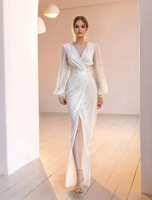 Miranda\" - Блестящее свадебное платье с объёмными рукавами купить по цене  46 200 руб. в Санкт-Петербурге | Свадебный салон Alisa Wedding