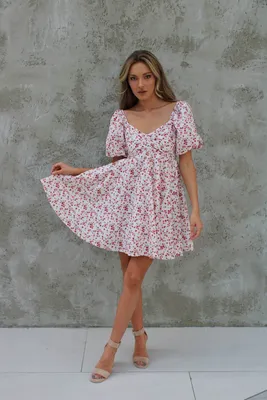 Купить платье с цветочным принтом, Платье Анастасия с цветами | RonNny