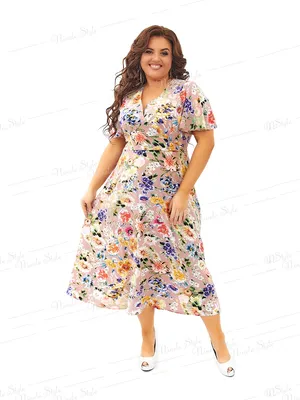 Шелковое платье с цветочным принтом. Модный дом Ekaterina Smolina.
