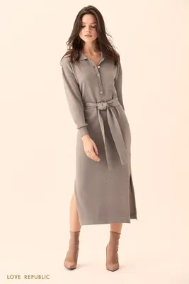 Красивое стильное легкое женское трикотажное платье больших размеров серого  цвета (ID#1788647315), цена: 750 ₴, купить на Prom.ua