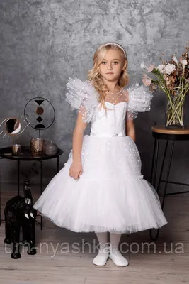 Платье Снежинка нарядное белое платье со снежинками Снежинки-крылышки-рюша:  продажа, цена в Кривом Роге. Платья и сарафаны для девочек от \"Ум-Няшка -  вишиванки для всієї сім'ї та дитячий одяг\" - 1514443542