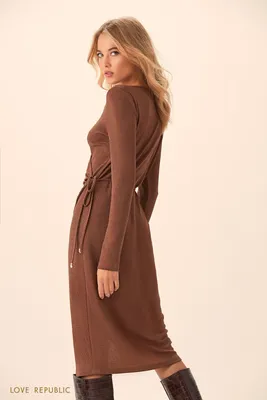 Платье терракотового цвета — DNKA, акция действует до 24 декабря 2021 года  | LeBoutique — Коллекция брендовых вещей от DNKA — 5691388