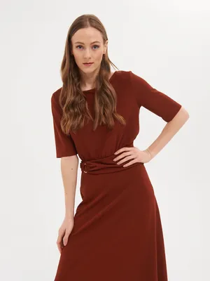 Платья Миди коричневого цвета купить в Москве в интернет-магазине Yana