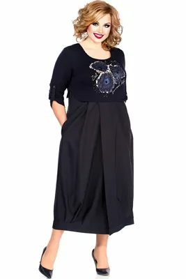 Модное платье с верхом из турецкого трикотажа Sirius 4711 купить с  примеркой за 6450 рублей! - Интернет магазин женской одежды LaTaDa