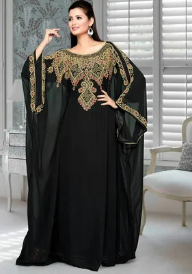 Арабское платье черное вышитое, платье в восточном стиле, довга вишита  сукня (ID#785383704), цена: 9576 ₴, купить на Prom.ua