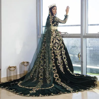 Свадебное платье в арабском стиле с длинным рукавом, цвет в ассортименте |  AliExpress