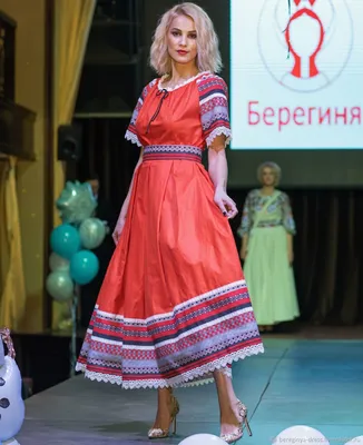 Свадебное платье \"Гжель\" в русском стиле