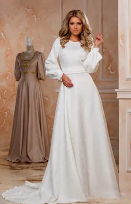 Длинное белое платье. Купить белое платье с длинными рукавами в интернет  магазине Радэлия. Пошив платья на заказ.