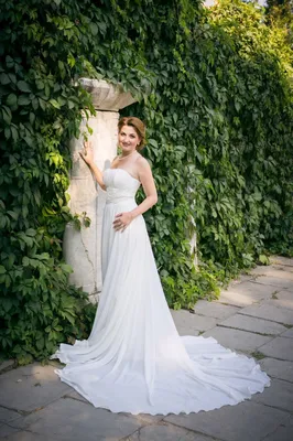 Купите свадебное платье в греческом стиле (ампир), Свадебные платья 2018:  популярный прямой силуэт | Valery-bride