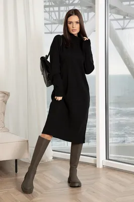 Женские платья зимние теплые черные: купить платье зимнее теплое черного  цвета недорого в интернет-магазине issaplus.com