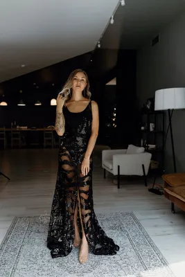 🖤 Вечернее платье с прозрачной юбкой Naomi 2.0 👗 Платья в аренду и  напрокат Story Dress Москва
