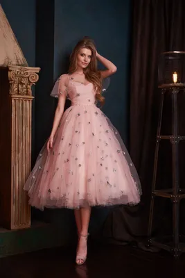 кокетливое вечернее платье-миди Okka — купить в Москве - Свадебный ТЦ Вега