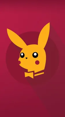 Обои Пикачу Плейбой, Пикачу, мультфильм, желтый, анимация для iPhone  6S+/7+/8+ бесплатно, заставка 1080x1920 - скачать картинки и фото