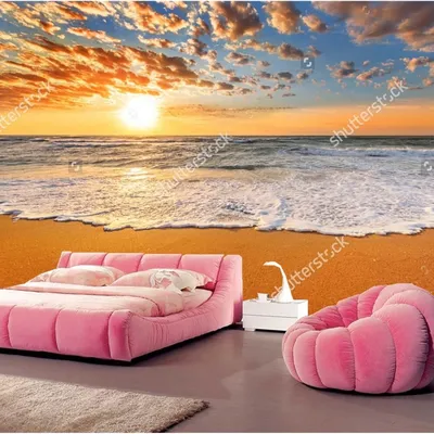 Обои с природным пейзажем, красочные обои с изображением океана, пляжа и  восхода солнца, 3D фотообои для гостиной, спальни, ресторана, виниловые обои  | AliExpress