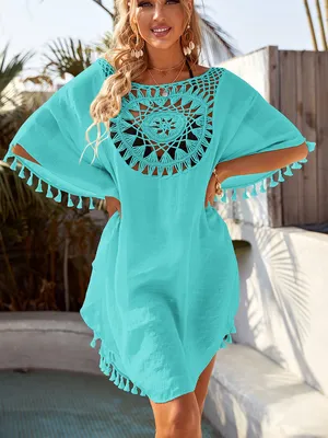 Пляжное платье, Женский, Лето, размер 44 — купить в интернет-магазине OZON  (656809866)