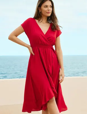 Пляжное платье с рюшами — легкая пляжная одежда для женщин Виктория Сикрет