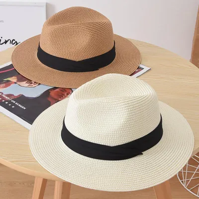 Купить Летние пляжные шляпы от солнца с большой головкой для мужчин и  женщин, складные дорожные упаковываемые шляпы плюс шляпа Zie Staw с  широкими полями, пляжная шляпа Fedora UPF50+ | Joom