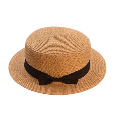 Купить Детская шляпа от солнца с широкими полями и шейным ремешком,  панамская кепка, модные пляжные шляпы на открытом воздухе | Joom