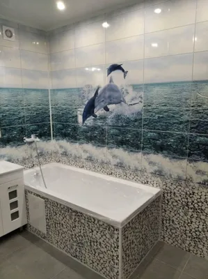 Стеновая панель ПВХ Кронапласт Unique Океан дельфины 2700х250 мм: цены,  фото - купить в интернет-магазине