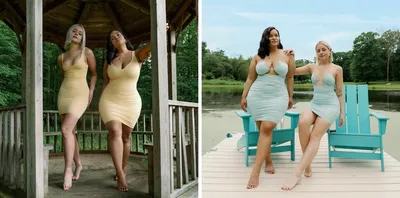 40 новых фото двух подруг, которые показывают как смотрится одинаковая  одежда на разных формах тела