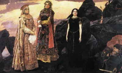 Описание картины «Три царевны подземного царства», Васнецов 1881