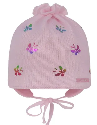 Элегантная польская женская шапка-бандана Willi, «Donicia» с роскошным  цветочным декором в жемчужном цвете.: модные шапки от \"Дамский каприз\"