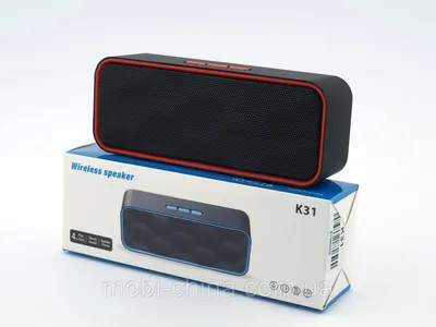 Купить Портатив колонка SPS K31+BT в стиле Xiaomi Mi Square Box с FM  Bluetooth MP3 USB microSD, Black+red, цена 241 грн — Prom.ua (ID#678219536)