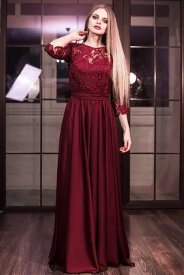 Аристократка шелковое платье в пол с разрезом - TATYANA BYKONYA