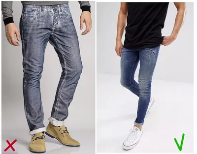 Правильная длина мужских джинс фото