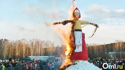 Празднование Масленицы в поселке Кочегарка — Горловка