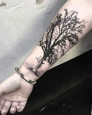 Tattoo • Подборка тату: Дерево на предплечье (57 фото)