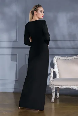 Купити прямое миди-платье без рукавов черное 7351 цвет черный | ЖЕНЩИНЫ  Платья | Rito