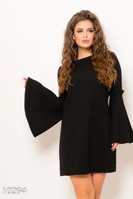 Модное бархатное короткое платье, Осеннее модное свободное прямое платье  черного цвета с высоким воротником и длинным рукавом, женские платья |  AliExpress