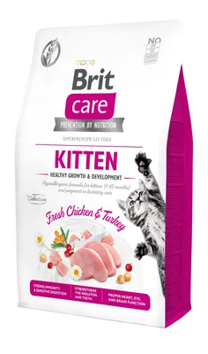 Brit Care Cat Grain-Free Kitten Healthy Growth полноценный корм для котят  7кг цена | pigu.lt