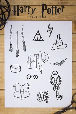 Harry Potter Clip Art - Designs By Miss Mandee | Harry potter clip art,  Harry potter drawings, Harry potter drawings easy