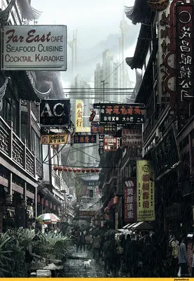 красивые картинки :: дождь :: азия :: город :: art (арт) / картинки, гифки,  прикольные комиксы, интересные статьи по теме.