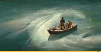 Fishing? / красивые картинки :: рыбаки :: лодка :: scenery :: Mahea  Rodrigues :: art (арт) / картинки, гифки, прикольные комиксы, интересные  статьи по теме.