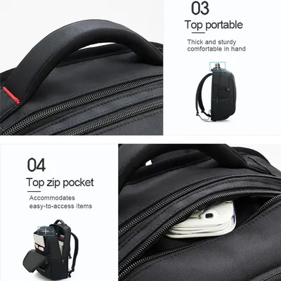 Мужской деловой рюкзак для ноутбука, с отделением для ноутбука,  водонепроницаемый | AliExpress