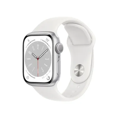 Смарт-часы Смарт-часы Apple Watch Series 8 GPS 45 мм Silver Aluminium Case,  White Sport Band - MP6N3EL/A LV-EE цена | hansapost.ee