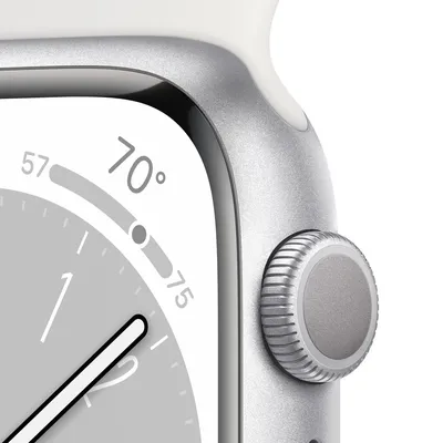 Смарт-часы Смарт-часы Apple Watch Series 8 GPS 45 мм Silver Aluminium Case,  White Sport Band - MP6N3EL/A LV-EE цена | hansapost.ee