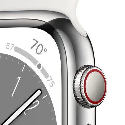 Смарт-часы Apple Watch Series 8 GPS + Cellular 41mm Silver Stainless Steel  Case ,White Sport Band - MNJ53UL/A цена | hansapost.ee