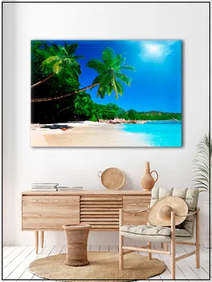 Картина на стену для интерьера \"Побережье океана\" на натуральном холсте 30* 40 см - купить по низкой цене в интернет-магазине OZON (484176690)