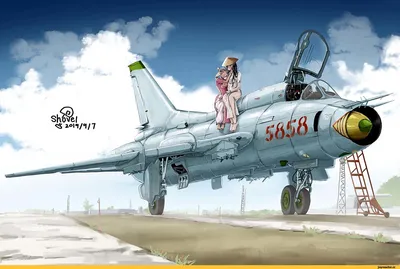 art барышня :: красивые картинки :: самолет :: SU-24 :: art (арт) /  картинки, гифки, прикольные комиксы, интересные статьи по теме.